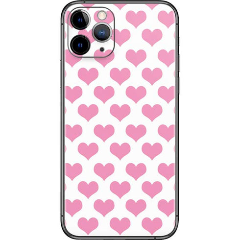 Plush Pink Hearts iPhone 11 Pro Skin